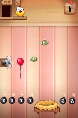 Gameplay screenshots of the Drop The Chicken for iPad, iPhone or iPod.