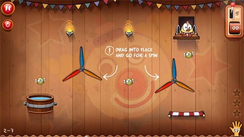 Gameplay screenshots of the Drop the chicken 2 for iPad, iPhone or iPod.