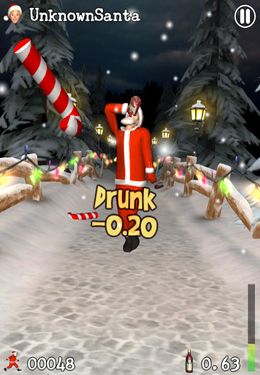 Gameplay screenshots of the Drunken Santa Klaus for iPad, iPhone or iPod.