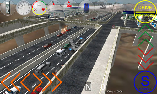 Gameplay screenshots of the Duty driver firetruck for iPad, iPhone or iPod.
