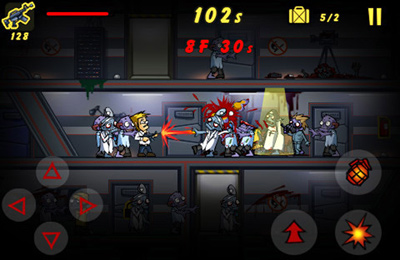 Gameplay screenshots of the Elevator Zombies for iPad, iPhone or iPod.
