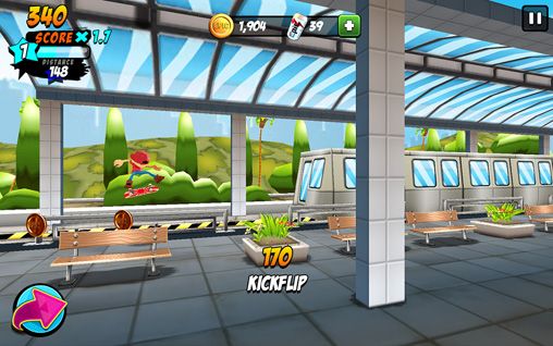 Gameplay screenshots of the Epic skater for iPad, iPhone or iPod.