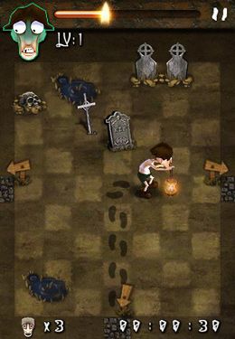 Gameplay screenshots of the Escape from zombies for iPad, iPhone or iPod.