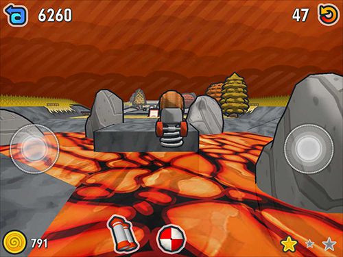 Gameplay screenshots of the Escargot kart for iPad, iPhone or iPod.