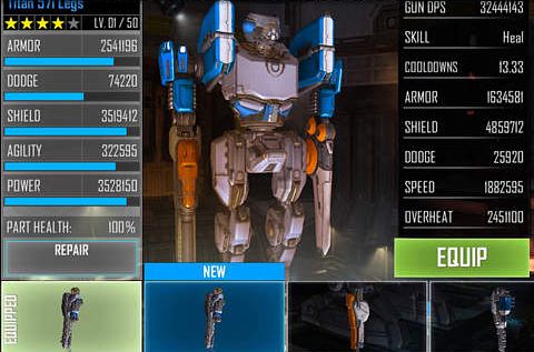 Gameplay screenshots of the Exo gears for iPad, iPhone or iPod.