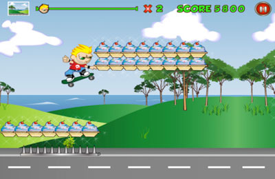 Gameplay screenshots of the Extreme Kid Race for iPad, iPhone or iPod.