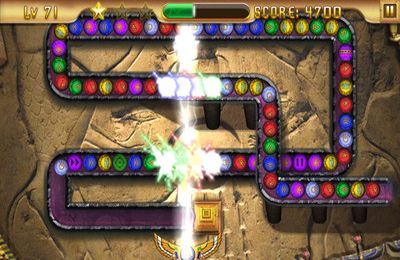 Gameplay screenshots of the Eygpt Zuma – Treasures of Anubis for iPad, iPhone or iPod.