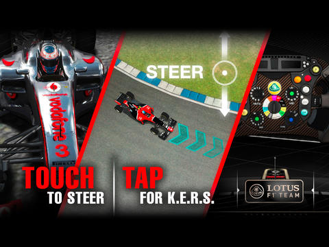 Gameplay screenshots of the F1 Challenge for iPad, iPhone or iPod.