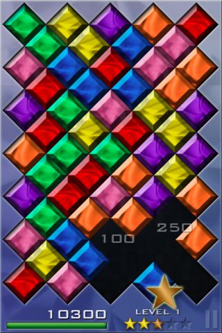 Gameplay screenshots of the Falling gems for iPad, iPhone or iPod.