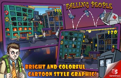 Gameplay screenshots of the Falling People for iPad, iPhone or iPod.