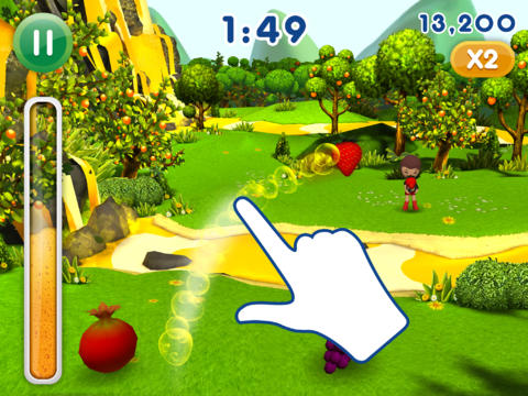Gameplay screenshots of the Fanta Fruit Slam 2 for iPad, iPhone or iPod.