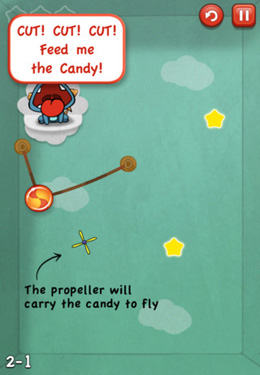 Gameplay screenshots of the Feed Candy for iPad, iPhone or iPod.