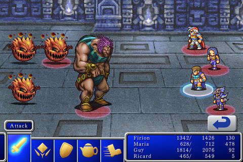 Gameplay screenshots of the Final fantasy 2 for iPad, iPhone or iPod.
