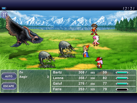 Gameplay screenshots of the Final Fantasy V for iPad, iPhone or iPod.