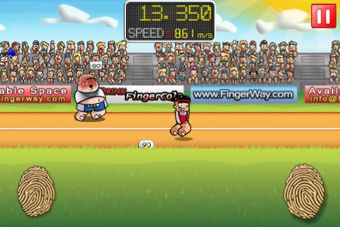 Gameplay screenshots of the Finger olympic for iPad, iPhone or iPod.