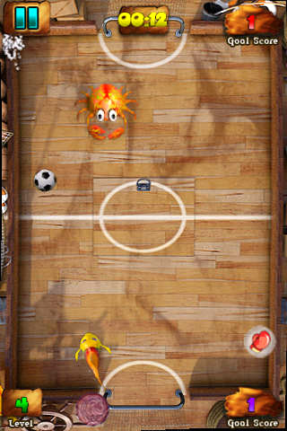 Gameplay screenshots of the Fish soccer: Shootout for iPad, iPhone or iPod.