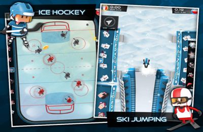 Gameplay screenshots of the Flick Champions Winter Sports for iPad, iPhone or iPod.