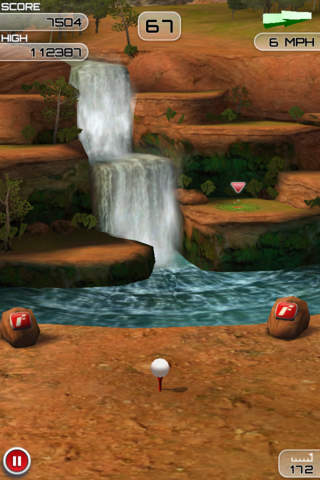 Gameplay screenshots of the Flick Golf Extreme! for iPad, iPhone or iPod.