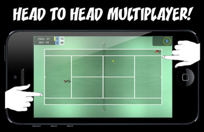 Gameplay screenshots of the Flick Tennis for iPad, iPhone or iPod.
