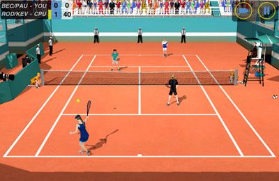 Gameplay screenshots of the Flick Tennis: College Wars for iPad, iPhone or iPod.