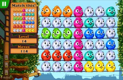 Gameplay screenshots of the Fluffy Birds for iPad, iPhone or iPod.