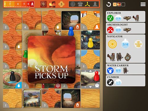 Gameplay screenshots of the Forbidden desert for iPad, iPhone or iPod.