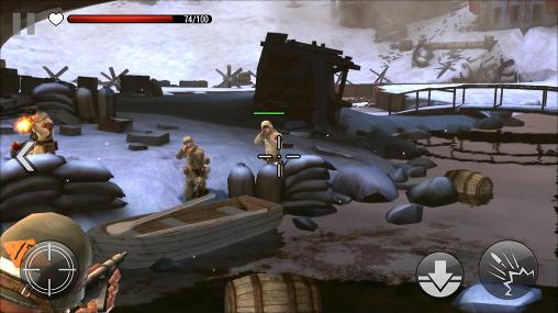 Gameplay screenshots of the Frontline commando: WW2 for iPad, iPhone or iPod.