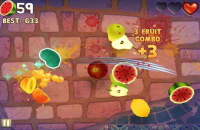 Gameplay screenshots of the Fruit Ninja: Puss in Boots for iPad, iPhone or iPod.