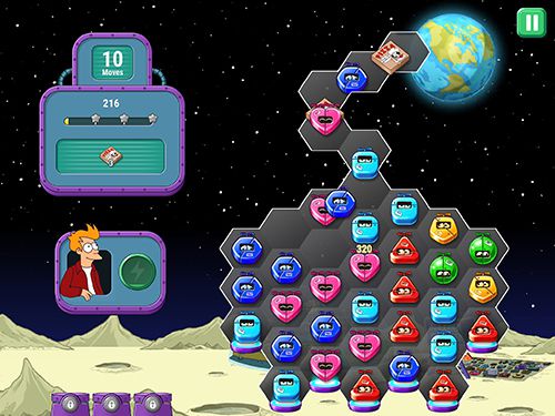 Gameplay screenshots of the Futurama: Game of drones for iPad, iPhone or iPod.