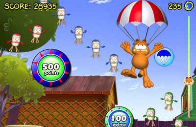 Gameplay screenshots of the Garfield Bird Crazy for iPad, iPhone or iPod.