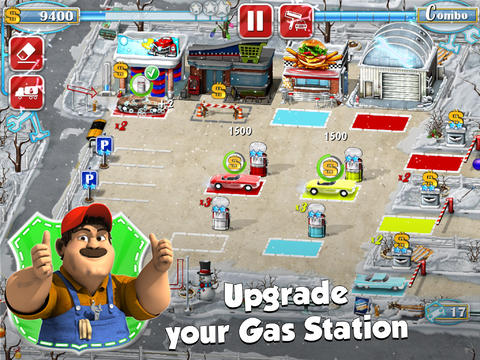 Gameplay screenshots of the Gas Station – Rush Hour! for iPad, iPhone or iPod.