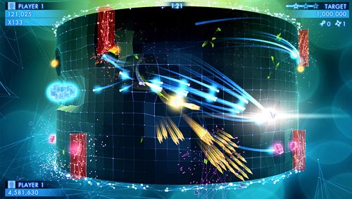Gameplay screenshots of the Geometry wars 3: Dimensions for iPad, iPhone or iPod.