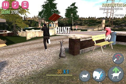 Gameplay screenshots of the Goat simulator for iPad, iPhone or iPod.