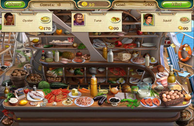 Gameplay screenshots of the Gourmania 3 for iPad, iPhone or iPod.