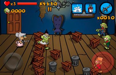 Gameplay screenshots of the Granny vs Zombies for iPad, iPhone or iPod.