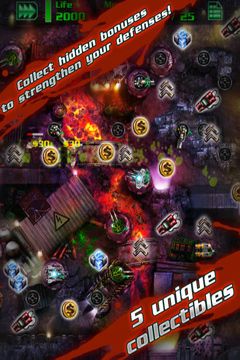 Gameplay screenshots of the GRave Defense for iPad, iPhone or iPod.