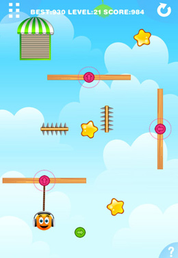 Gameplay screenshots of the Gravity Orange 2 for iPad, iPhone or iPod.