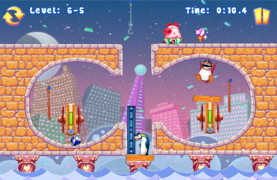 Gameplay screenshots of the Greedy Penguins for iPad, iPhone or iPod.
