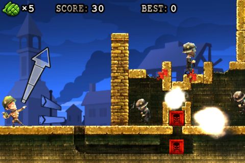 Gameplay screenshots of the Grenade warrior for iPad, iPhone or iPod.