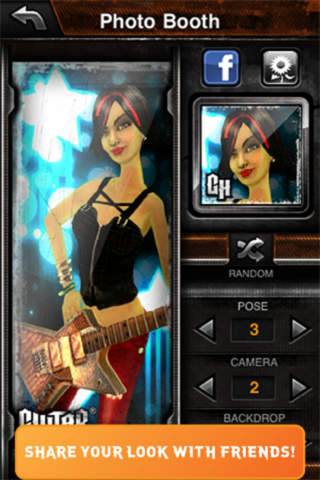 Gameplay screenshots of the Guitar hero for iPad, iPhone or iPod.