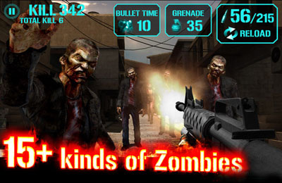 Gameplay screenshots of the Gun Zombie : Hell Gate for iPad, iPhone or iPod.