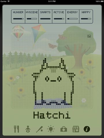 Free Hatchi - a retro virtual pet - download for iPhone, iPad and iPod.