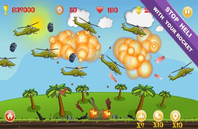 Gameplay screenshots of the HeliInvasion for iPad, iPhone or iPod.