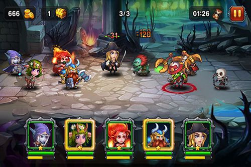 Gameplay screenshots of the Heroes charge for iPad, iPhone or iPod.