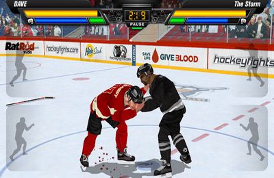 Gameplay screenshots of the Hockey Fight Pro for iPad, iPhone or iPod.