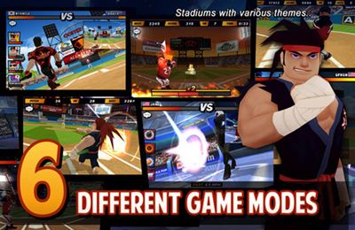 Gameplay screenshots of the Homerun Battle 2 for iPad, iPhone or iPod.
