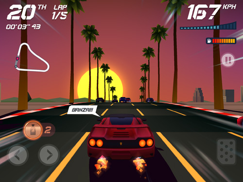 Gameplay screenshots of the Horizon chase: World tour for iPad, iPhone or iPod.