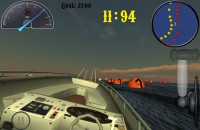 Gameplay screenshots of the iBoat racer for iPad, iPhone or iPod.