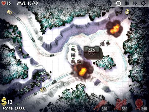 Gameplay screenshots of the iBomber: Defense for iPad, iPhone or iPod.