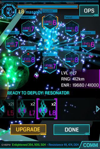 Gameplay screenshots of the Ingress for iPad, iPhone or iPod.